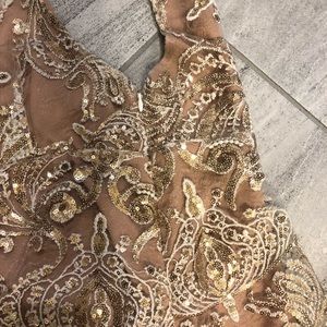 Free people night shimmers dress (gold)